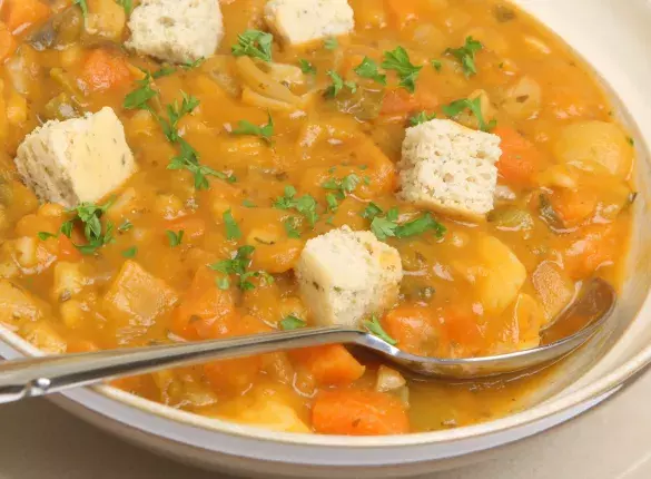 Суп из брюквы с картофелем и ячневой крупой