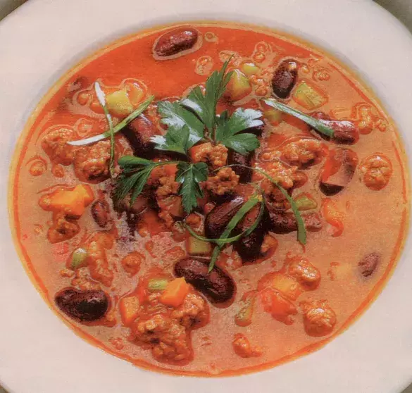 Овощной суп с фасолью 