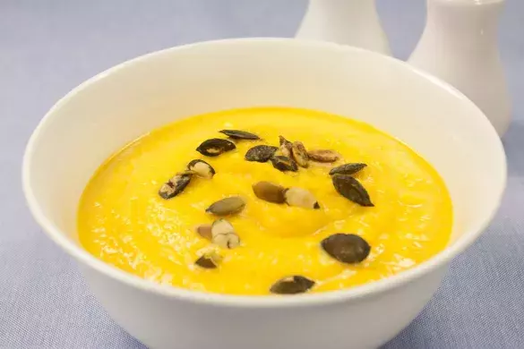 Быстрый суп-пюре из моркови