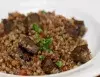 Куриные сердечки с гречневой кашей