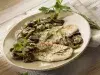 Горячий салат из курицы с перцем