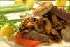 Печень куриная с грибами