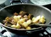 Ужин с печенью в яблоках и тыкве