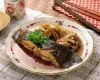 Запеченная рыба с шампиньонами