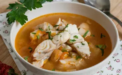 Суп из трески с перловкой