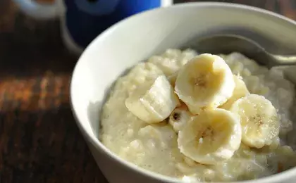 Быстрая каша с бананом