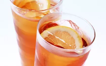 Холодный лимонный чай