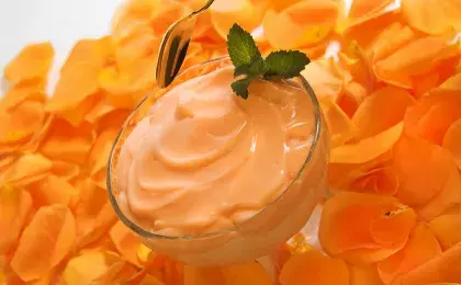 Творог с фруктовым пюре