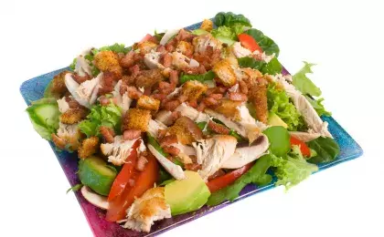 Микс из курицы с шампиньонами