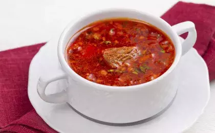 Борщ с мясом