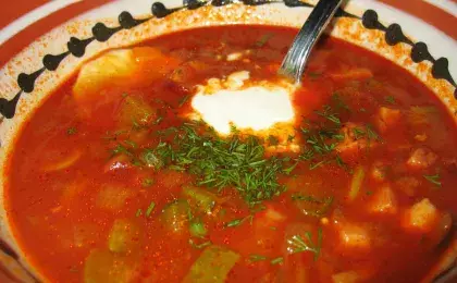 Борщ с яйцом