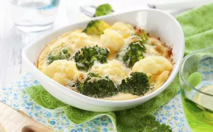 Капуста с зерненым творогом