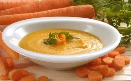 Суп-пюре из моркови с апельсинами