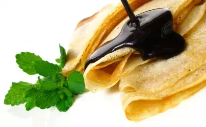 Блины с шоколадом