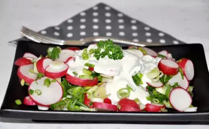 Редиска со сметаной