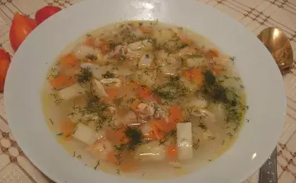 Густая уха с овощами