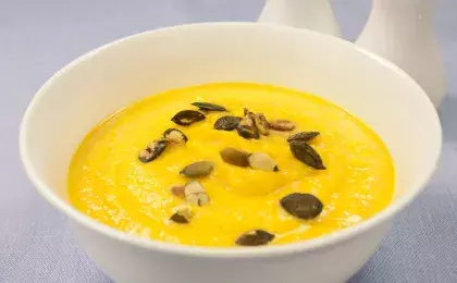 Быстрый суп-пюре из моркови