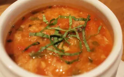 Суп-пюре из чечевицы с овощами