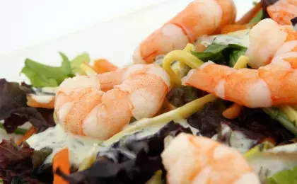 Ужин с креветками