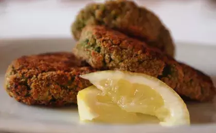 Печеные гороховые оладьи