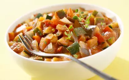 Ужин с рататуем