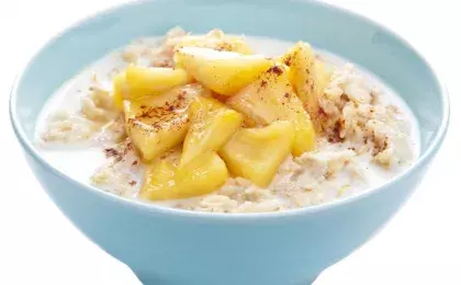 Каша с персиком