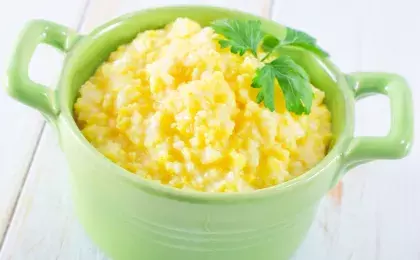 Каша пшенная со сливками