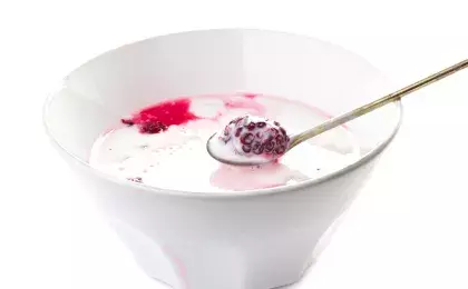 Йогурт СлимСнэк лимонный с малиной