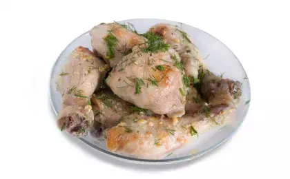 Вареное куриное бедро