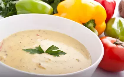 Суп-пюре из белой фасоли