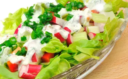 Ужин с вареной телятиной и легким салатом