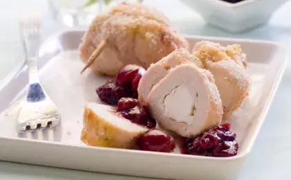 Куриное филе с творожной начинкой