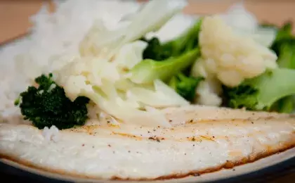 Рыба на пару и овощи