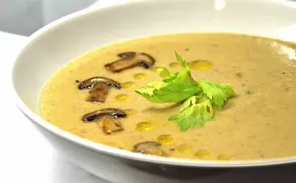 Суп-пюре из шампиньонов